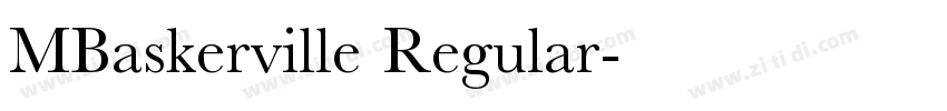 MBaskerville Regular字体转换